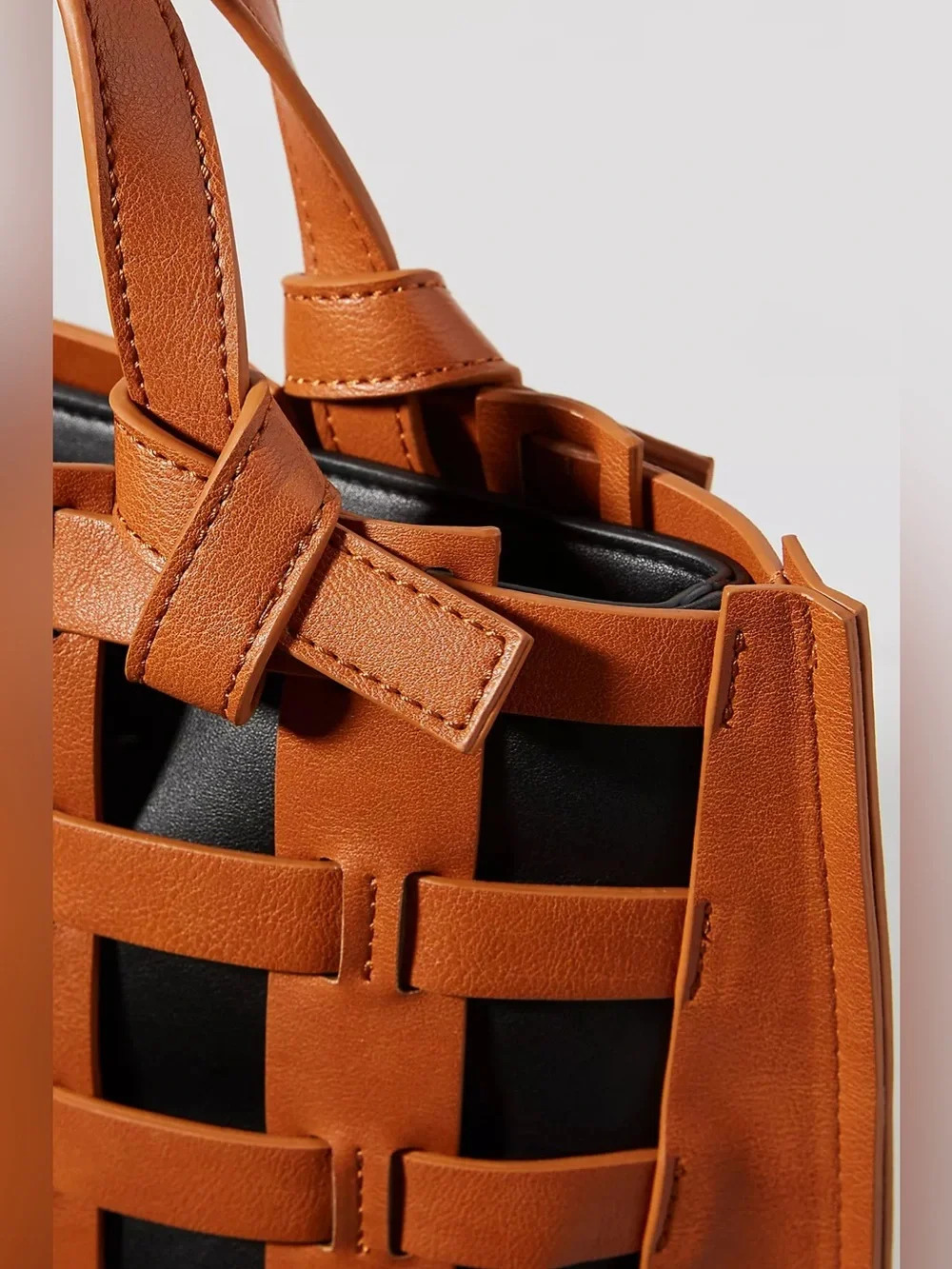 ANTHROPOLOGIE Rio Tote Bag Vegan Leather - Picture 5 of 13